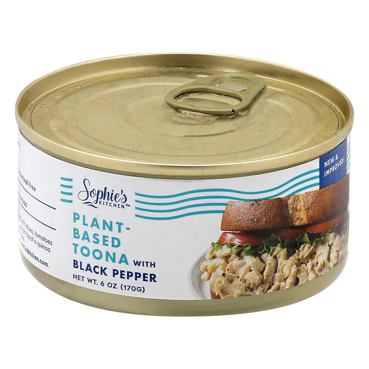 slide 7 of 9, Sophie's Kitchen Plant-Based Toona with Black Pepper 6 oz, 6 oz