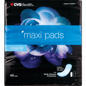 slide 1 of 1, CVS Health Maxi Pads Regular, 48 ct