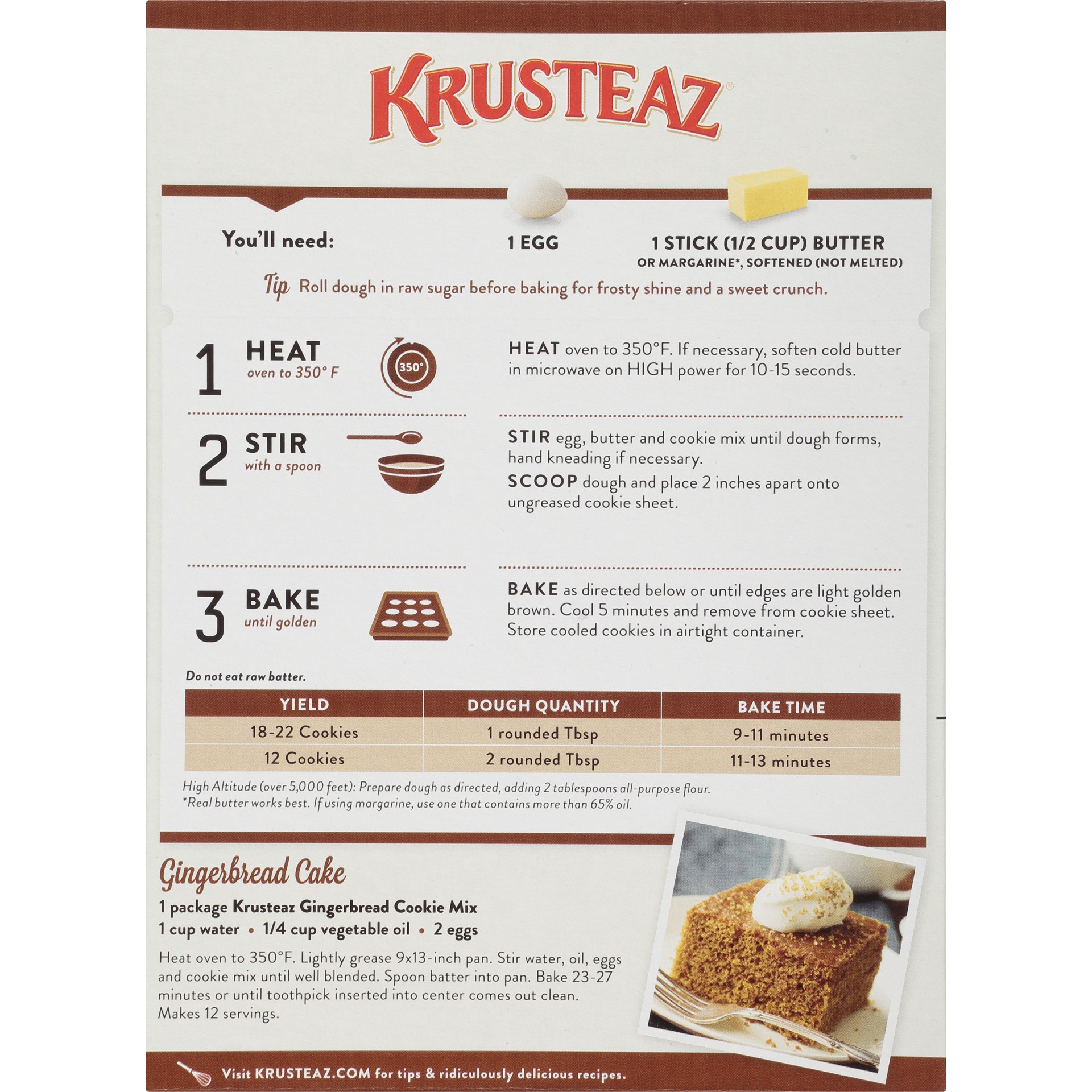 slide 3 of 8, Krusteaz Gingerbread Cookie Mix 17.5 oz, 17.5 oz