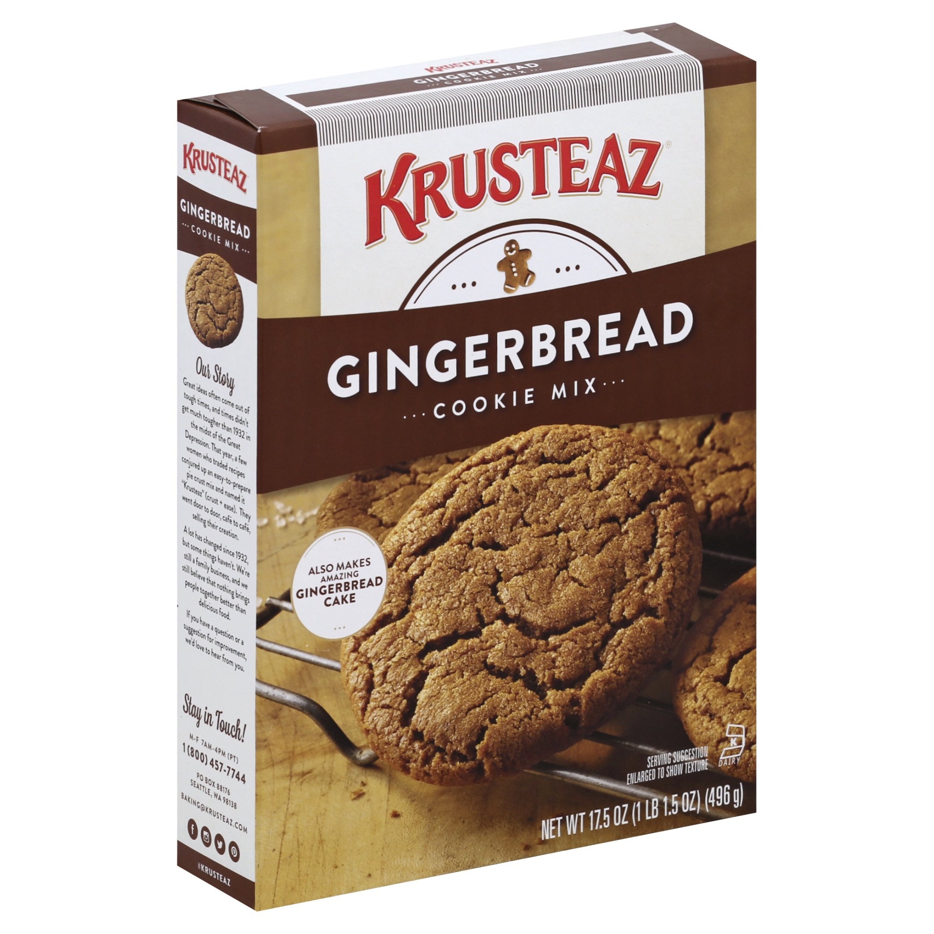 slide 1 of 8, Krusteaz Gingerbread Cookie Mix, 17.5 oz