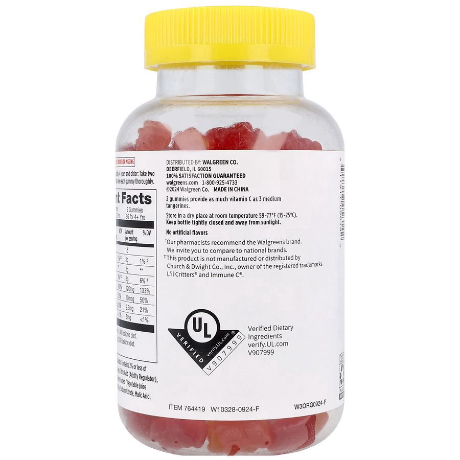 slide 2 of 5, Walgreens Children's Immune Support Gummies Natural Strawberry, Cherry & Orange, 190 ct