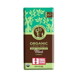 Equal Exchange Organic 67% Cacao Mint Crunch Dark Chocolate 2.8 oz