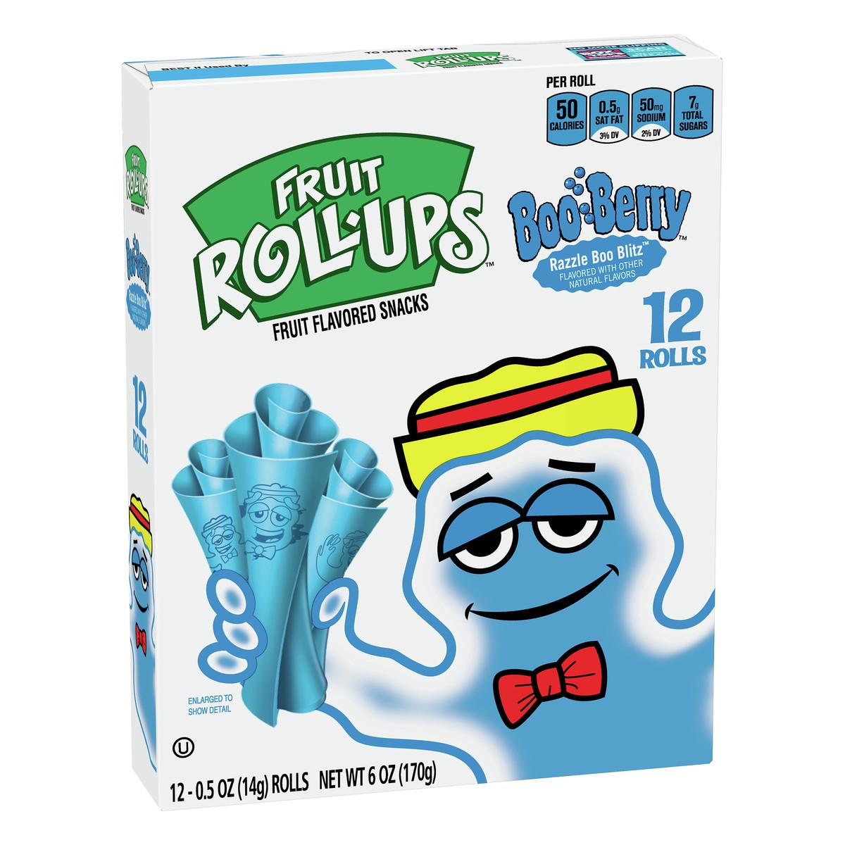 slide 9 of 9, Fruit Roll-Ups Boo Berry Fruit Flavored Snacks 12 ea, 12 ct