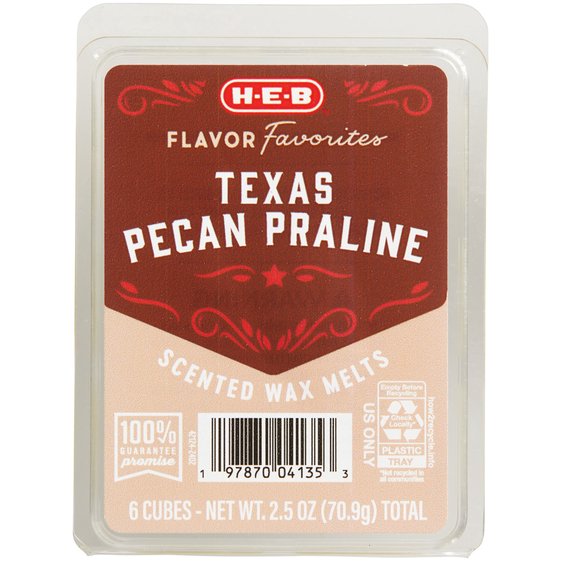 slide 1 of 1, H-E-B Flavor Favorites Texas Pecan Pralines Scented Wax Melts, 2.5 oz