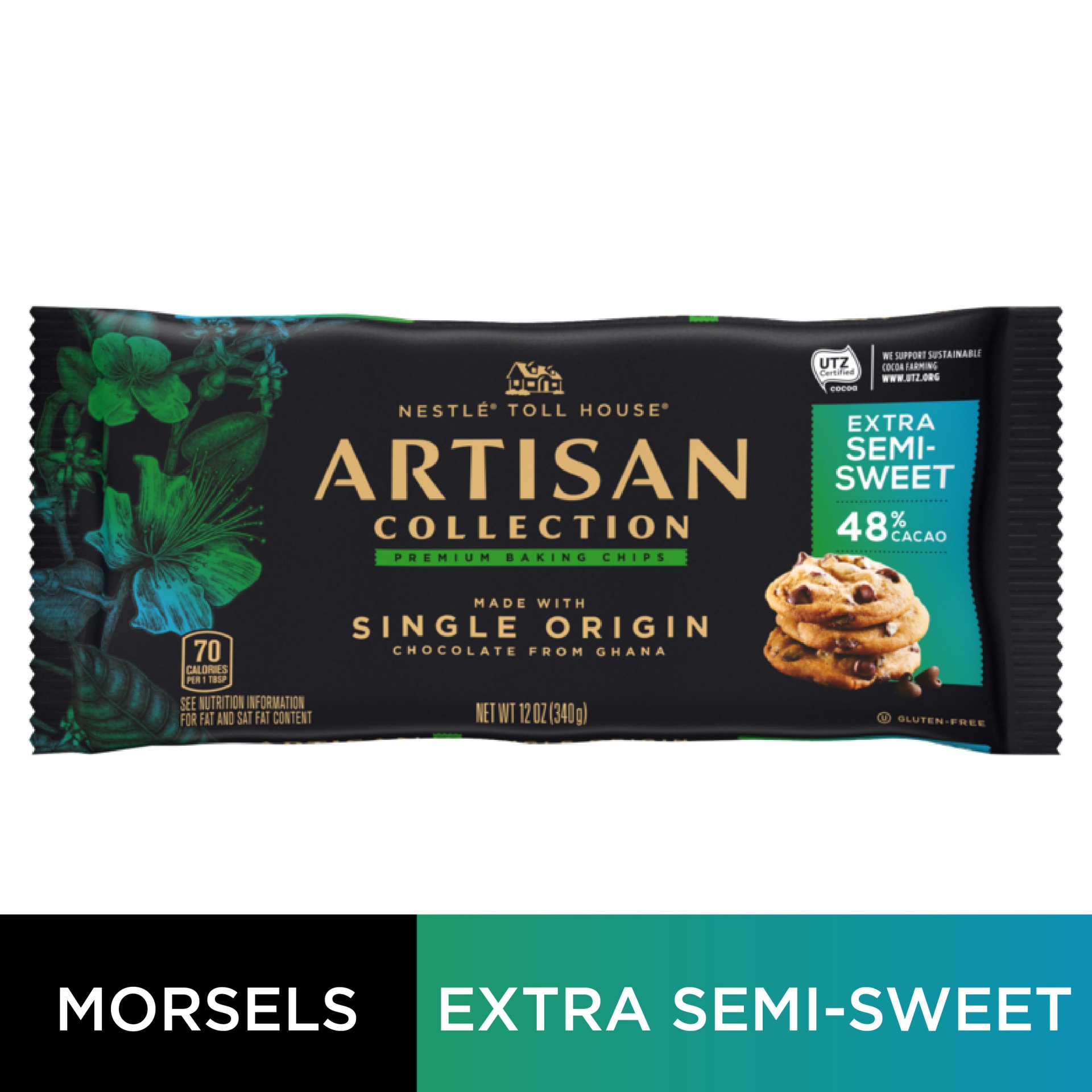 slide 1 of 6, NESTLE TOLL HOUSE Artisan Collection Extra Semi-Sweet Premium Baking Chips 12 oz Bag, 12 oz