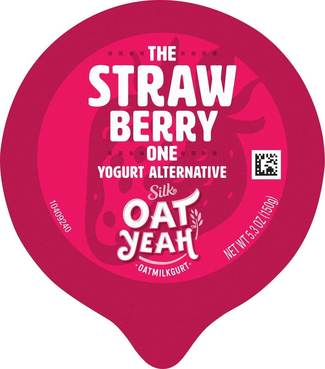 slide 4 of 10, Silk Oat Yeah Oat Milk Dairy-Free Yogurt Alternative, The Strawberry One, Gluten-Free, Vegan, Non-GMO Project Verified, 5.3 oz., 5.3 oz