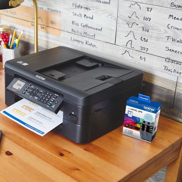 slide 4 of 7, Brother Lc401 High-Yield Black Ink Cartridges, Pack Of 2, Lc401Xl2Pk, 2 ct