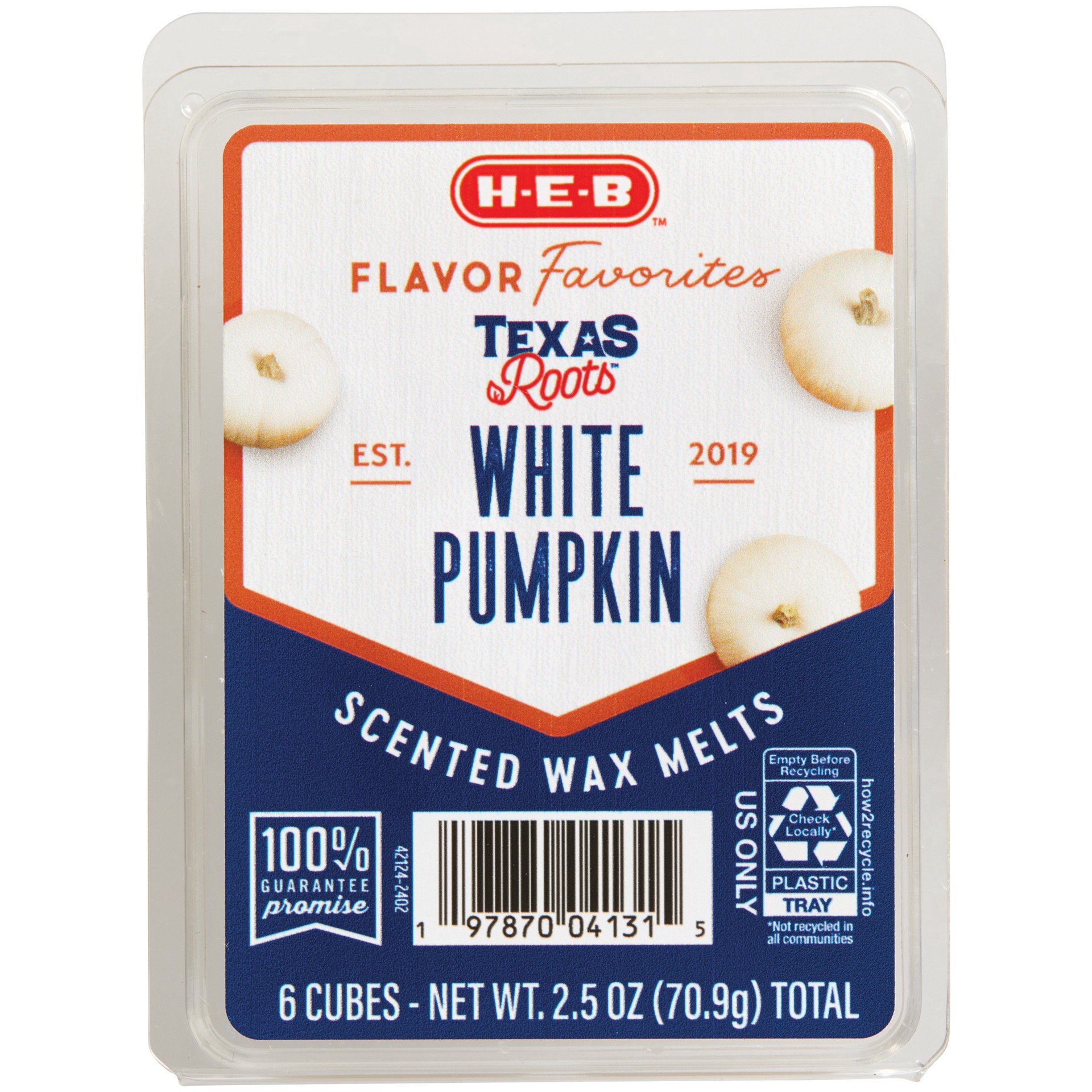 slide 1 of 1, H-E-B Flavor Favorites Texas Roots White Pumpkin Scented Wax Melts, 2.5 oz