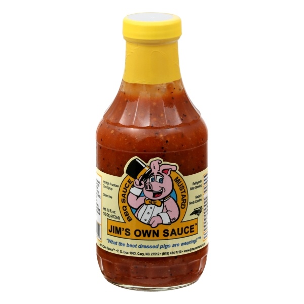 slide 1 of 1, Jim's Own BBQ Sauce 16 oz, 16 oz