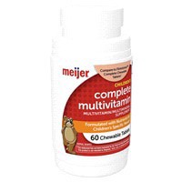 slide 3 of 17, Meijer Childrens Complete Multivitamin Chewable Tablets, 60 ct