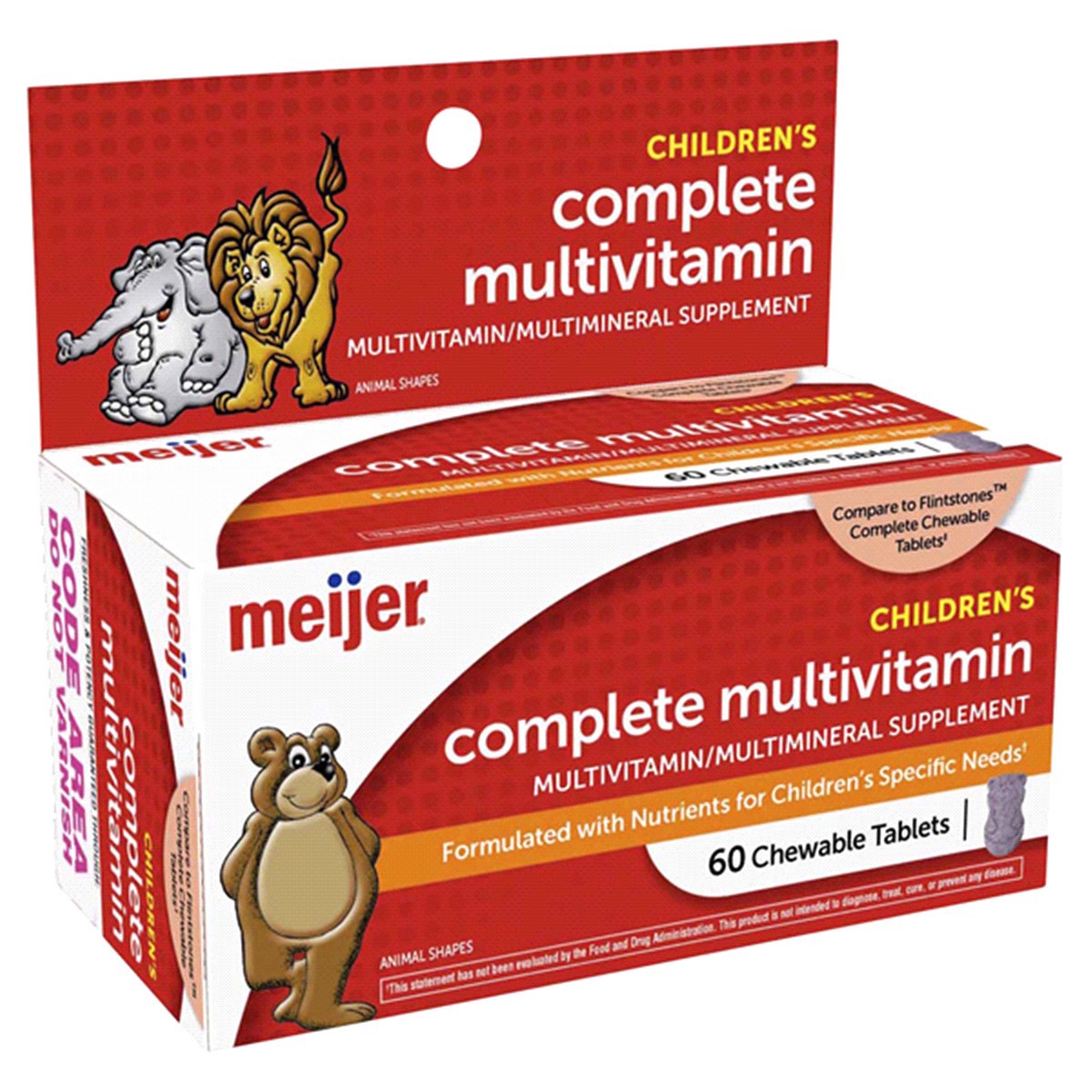 slide 1 of 17, Meijer Childrens Complete Multivitamin Chewable Tablets, 60 ct