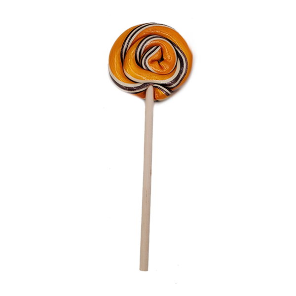 slide 1 of 1, Hammond's Halloween Black & Orange Flavored Lollipop, 1 oz