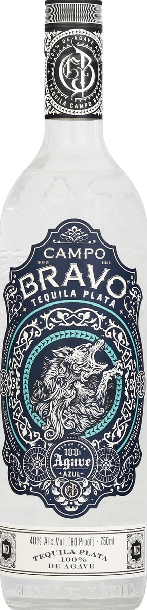 slide 4 of 7, Campo Bravo Plata Tequila, 750 ml