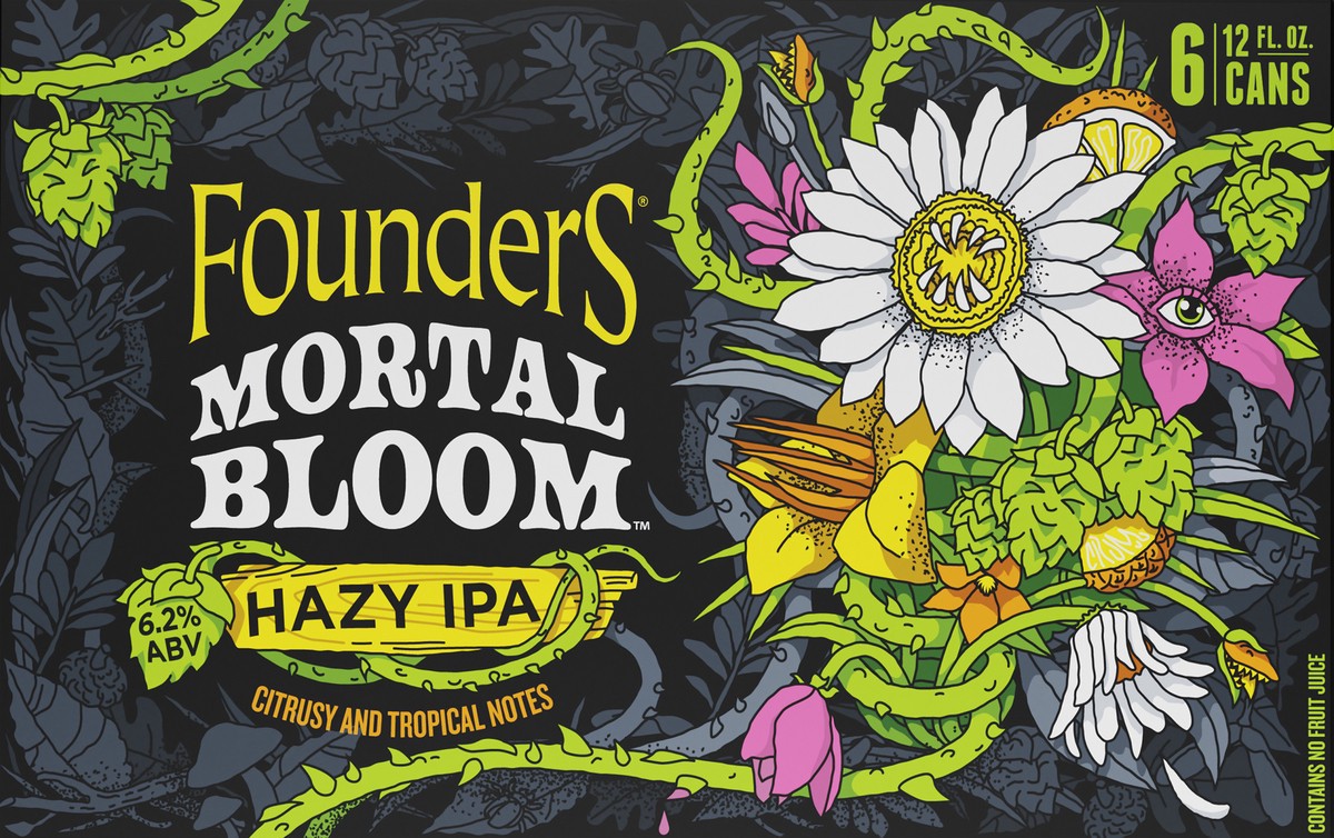 slide 7 of 11, Founders Brewing Co. Beer, Mortal Bloom, Hazy IPA, 6 ct; 12 oz