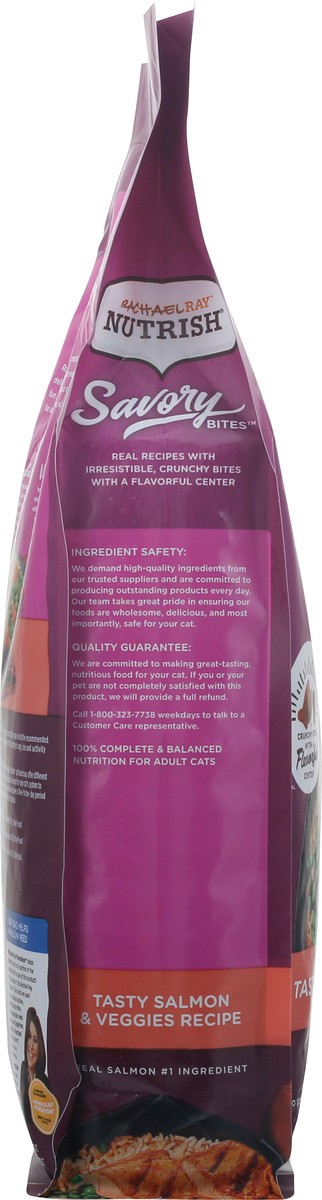 slide 5 of 10, Rachael Ray Nutrish Savory Bites Tasty Salmon & Veggies Recipe Dry Cat Food, 5 lb. Bag, 5 lb