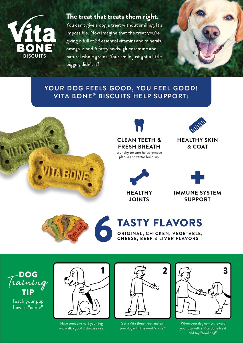 slide 3 of 3, Vita Bone Biscuits Multi Flavor Treats for Dogs Small 24 oz, 24 oz