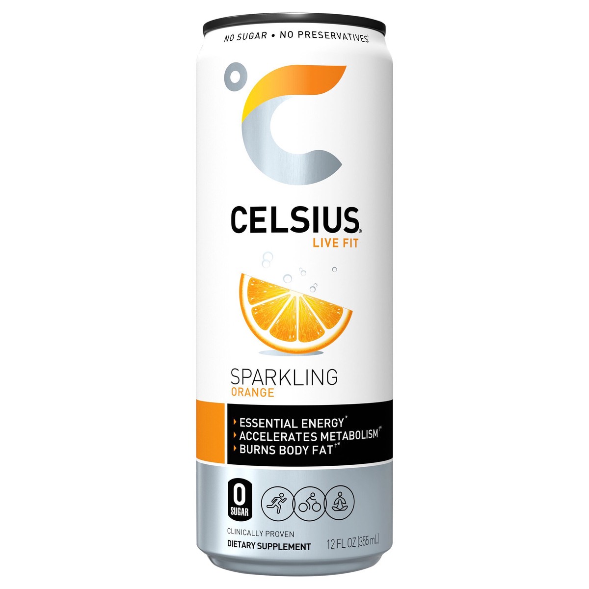slide 1 of 5, CELSIUS Sparkling Orange, 12 fl oz