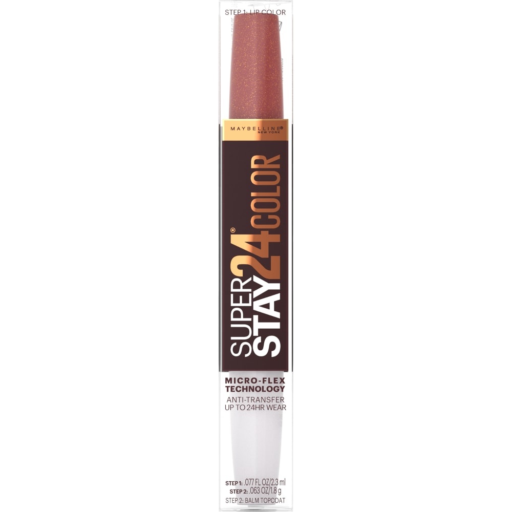 slide 1 of 1, Maybelline Superstay 24 2-Step Liquid Lipstick Makeup, Coffee Edition, Mocha Chocolatte, 077 oz