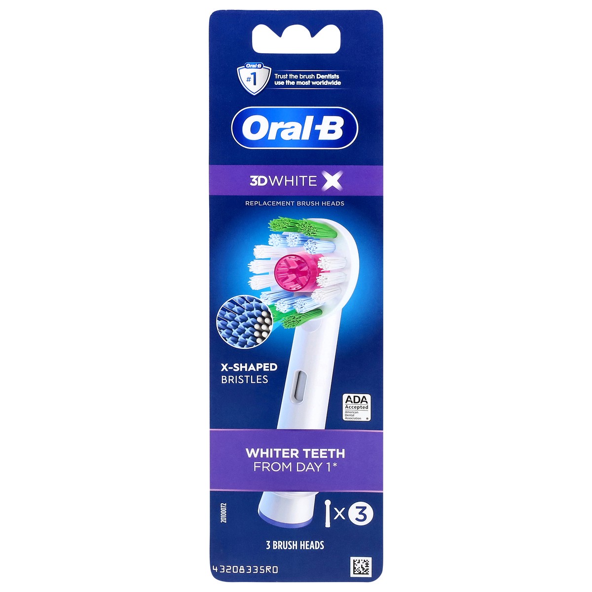 slide 3 of 4, Oral-B 3D White Replacement Electric Toothbrush Head, 3 ct