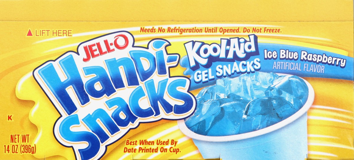 slide 2 of 5, Jell-O Handi-Snacks Kool-Aid Ice Blue Raspberry Gel Snacks, 4 ct; 14 oz