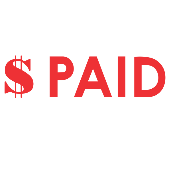 slide 2 of 5, ACCU-STAMP2 Paid Stamp, Red, 1 ct