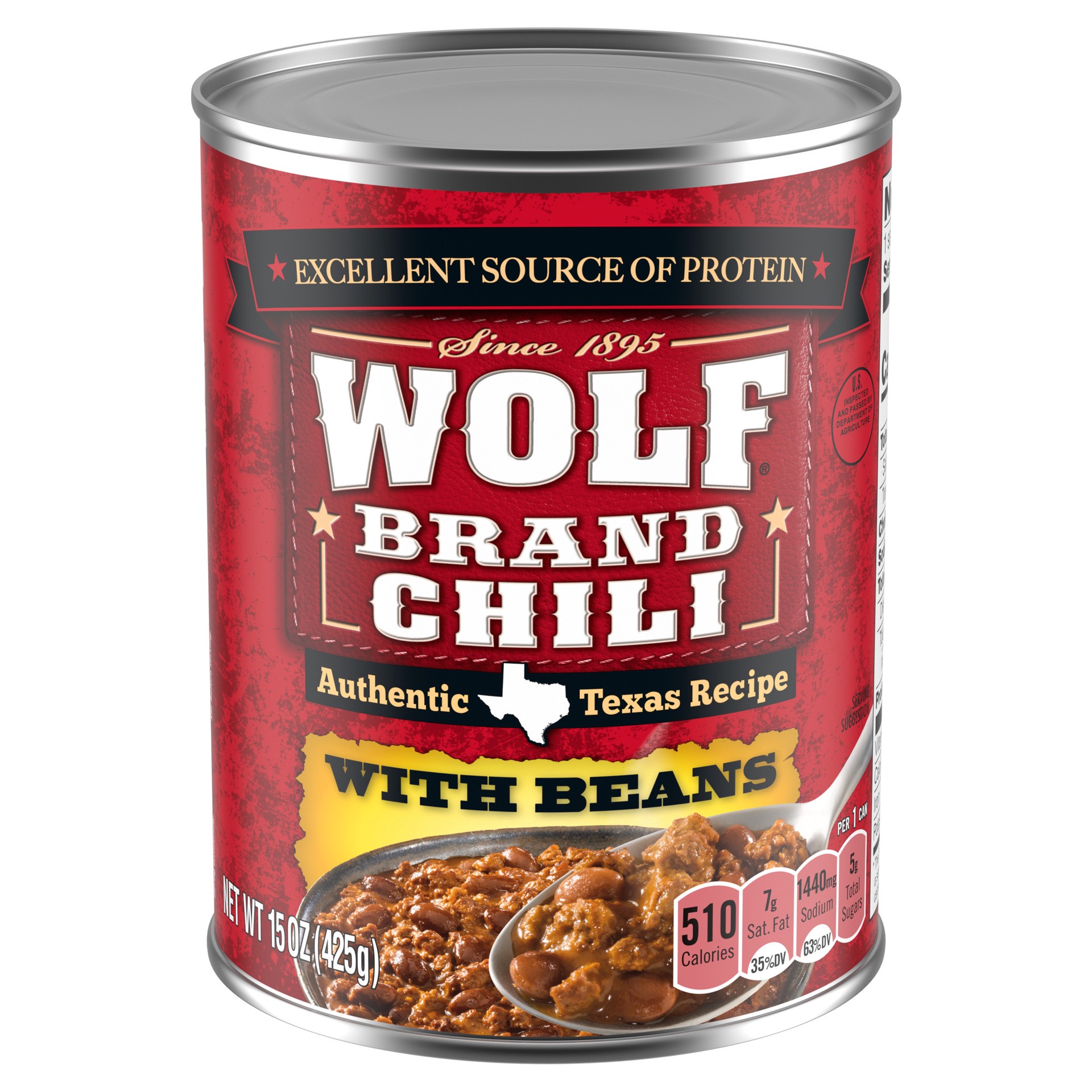 slide 1 of 5, Wolf Brand Chili with Beans - 15oz, 15 oz