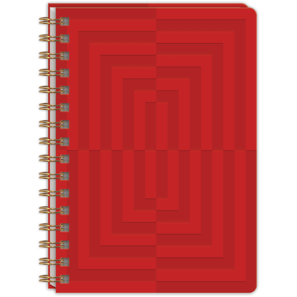 slide 1 of 2, Punch Studio Vegan Leather Spiral Journal, 6-1/4"" X 8-1/2"", Legal Rule, 144 Pages, Red, 1 ct
