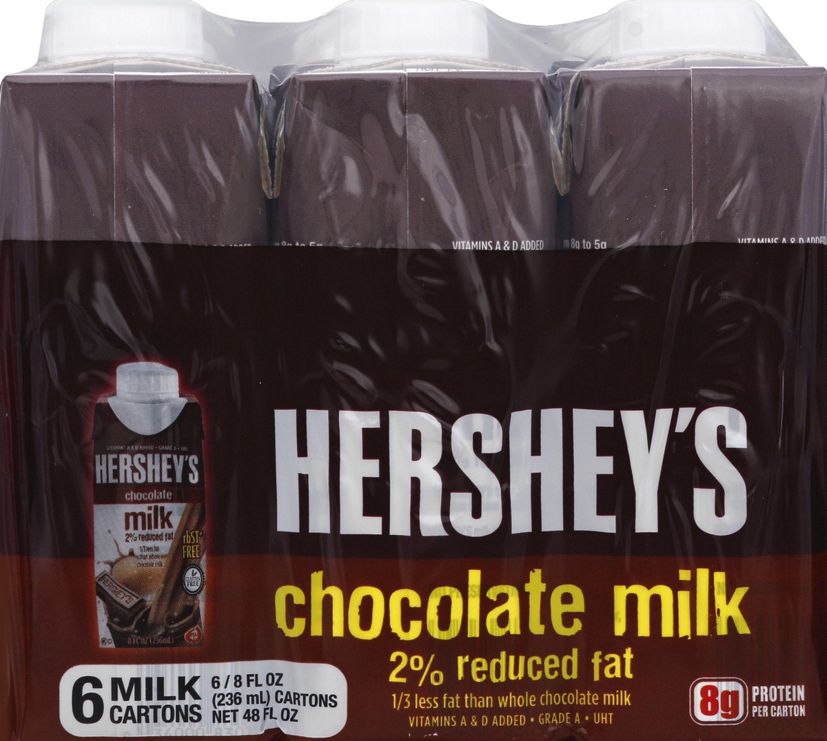 slide 4 of 4, Hershey's Chocolate Milk 2% Reduced Fat, 6 ct; 8 fl oz