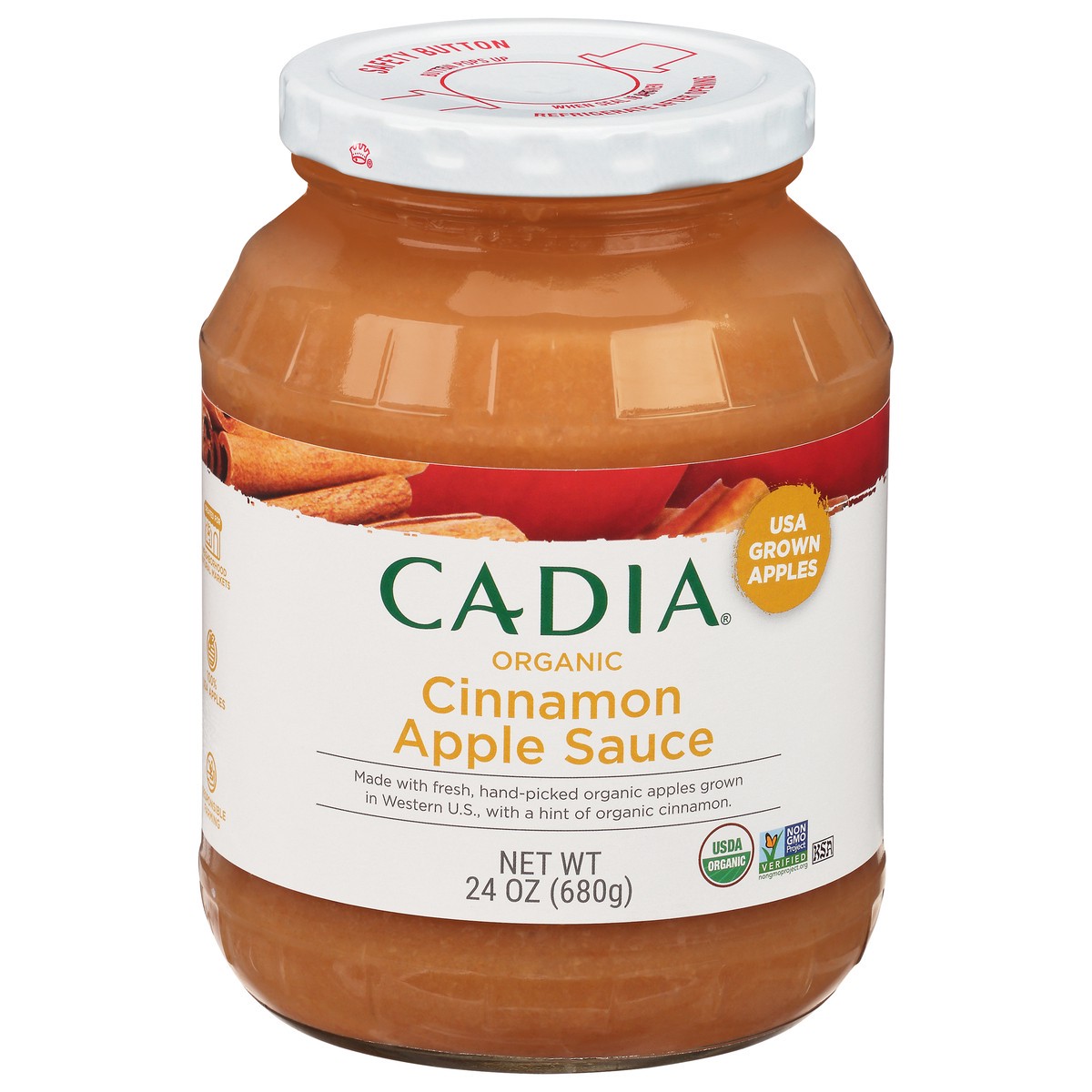 slide 4 of 14, Cadia Apple Sauce, Organic, Cinnamon 24 Oz, 24 oz
