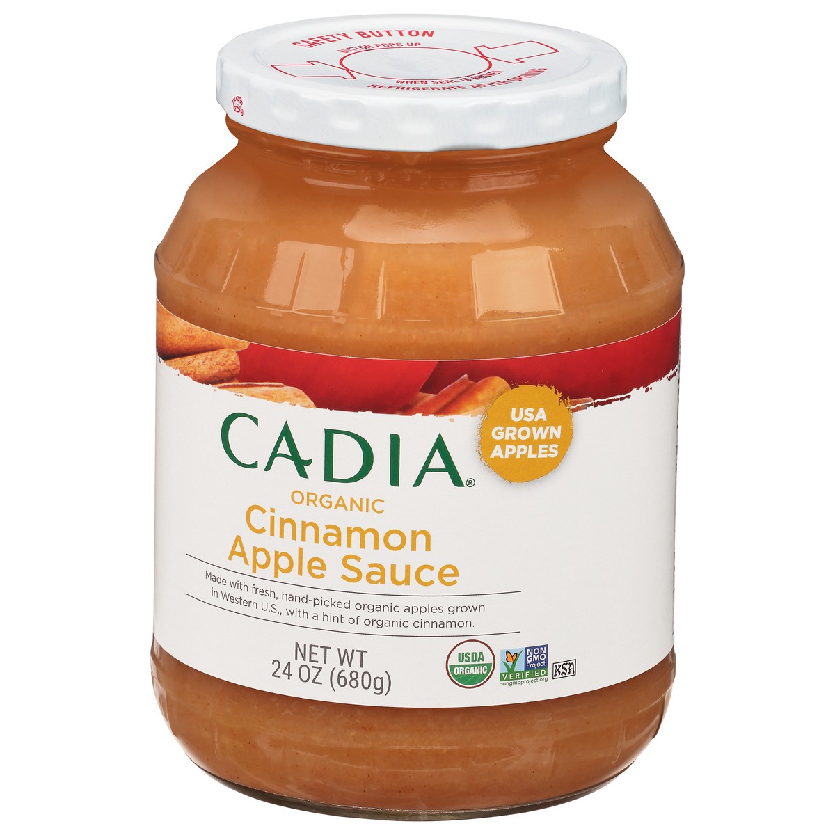 slide 3 of 14, Cadia Apple Sauce, Organic, Cinnamon 24 Oz, 24 oz