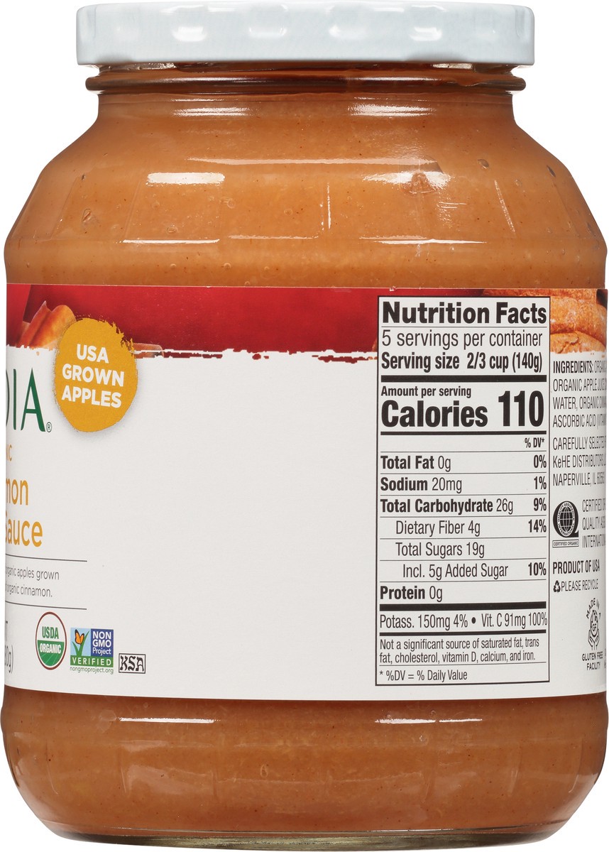 slide 14 of 14, Cadia Apple Sauce, Organic, Cinnamon 24 Oz, 24 oz