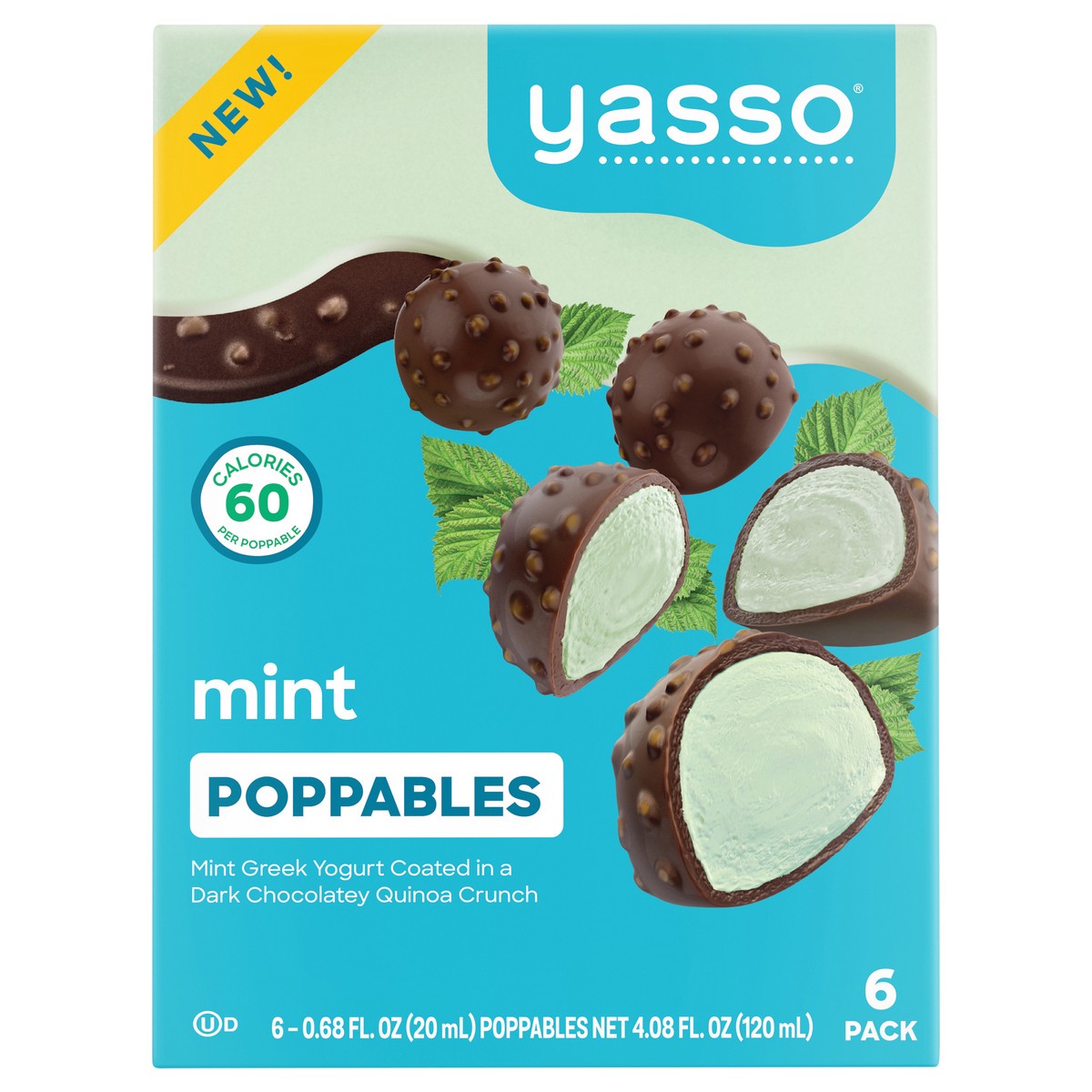 slide 6 of 13, Yasso Mint Poppables 6 Poppables 0.68 fl oz Packed, Unspecified 6 ea, 6 ct