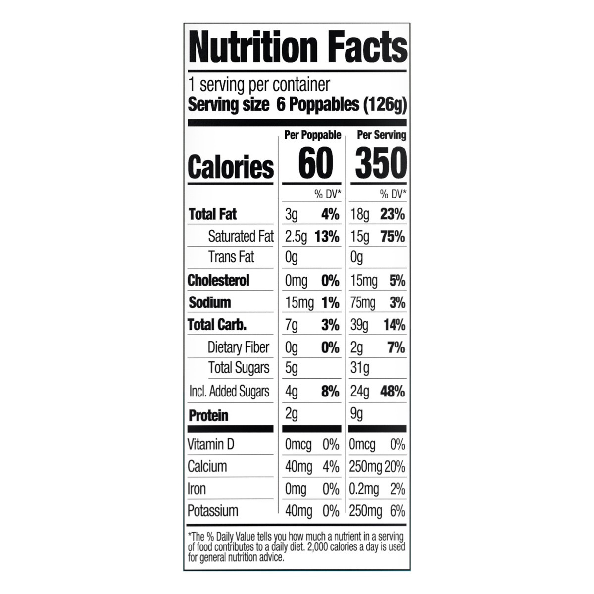 slide 9 of 13, Yasso Mint Poppables 6 Poppables 0.68 fl oz Packed, Unspecified 6 ea, 6 ct