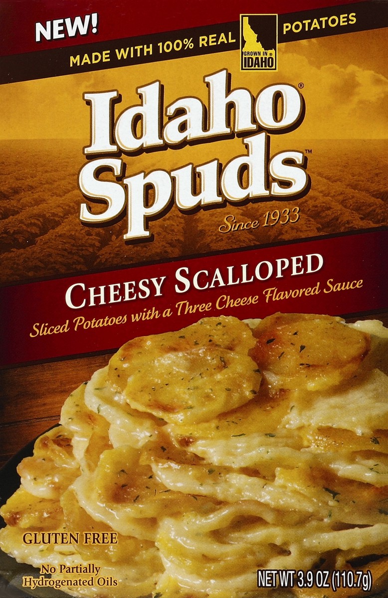 slide 2 of 6, Idaho Spuds Scalloped Potatoes, Cheesy, 3.9 oz
