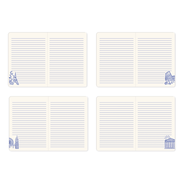 slide 2 of 2, Punch Studio Softcover Journal, 6"" X 8-1/4"", Legal Rule, 208 Pages, Destinations, 1 ct