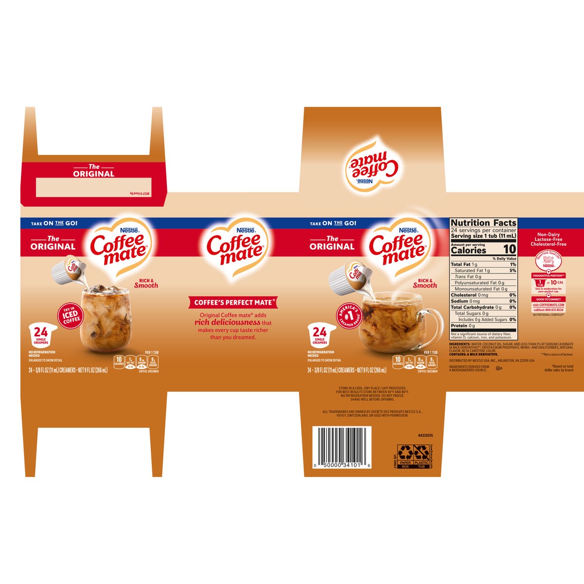 slide 12 of 14, Coffee-Mate Nestle Coffee Mate Original Liquid Coffee Creamer Singles, 24 Count 9 fl oz., 24 ct