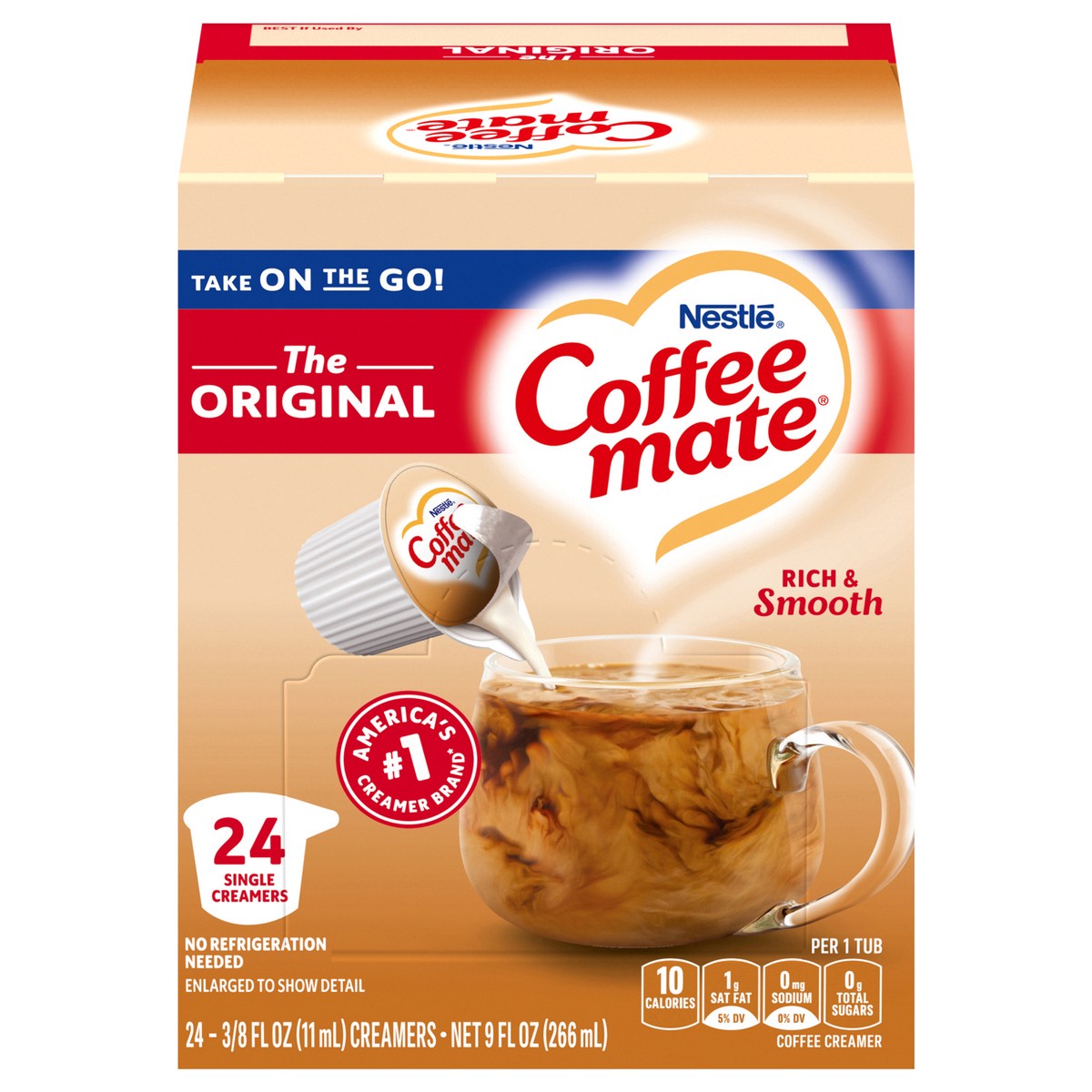 slide 10 of 14, Coffee-Mate Nestle Coffee Mate Original Liquid Coffee Creamer Singles, 24 Count 9 fl oz., 24 ct