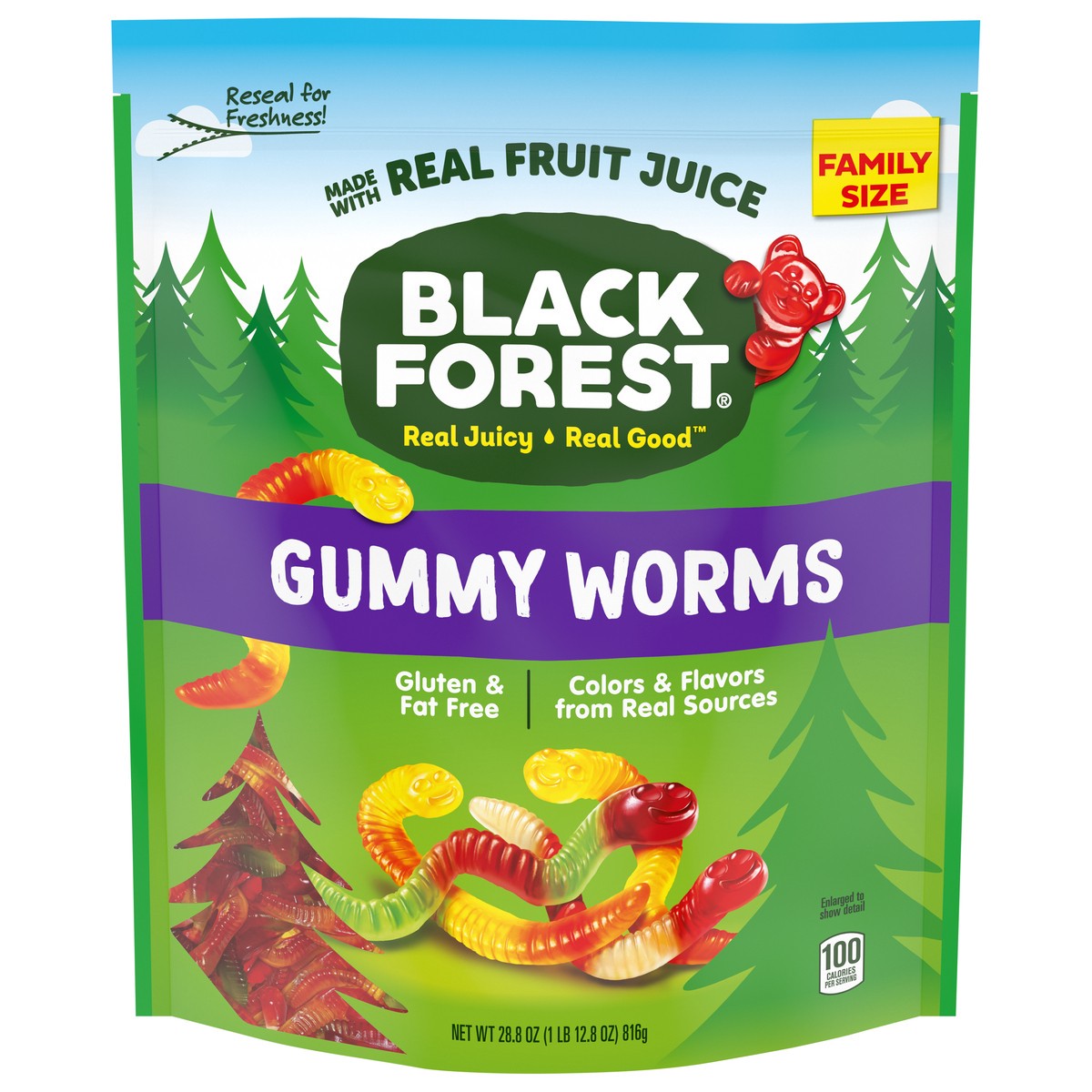 slide 1 of 11, Black Forest 06762 155687 Gummy Worms 28.8 oz, 28.8 oz