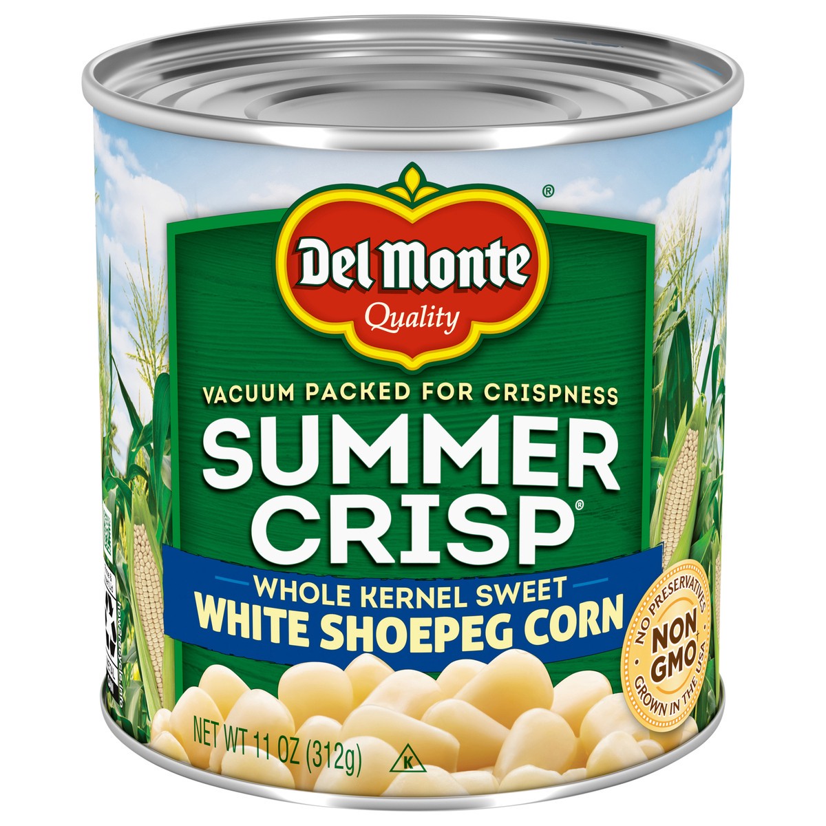 slide 1 of 2, Del Monte Summer Crisp White Shoepeg Corn, 11 oz Can, 11 oz