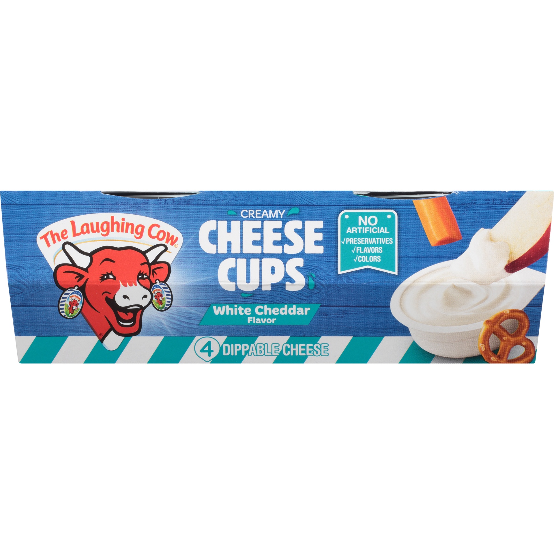 slide 4 of 8, The Laughing Cow The Laughing Cow White Cheddar Creamy Cheese Cups 4-1.5 Oz. Cups, 6 oz