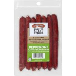 Twisted Snack Sticks Pepperoni Flavored Sausage Sticks 5 oz. Pack
