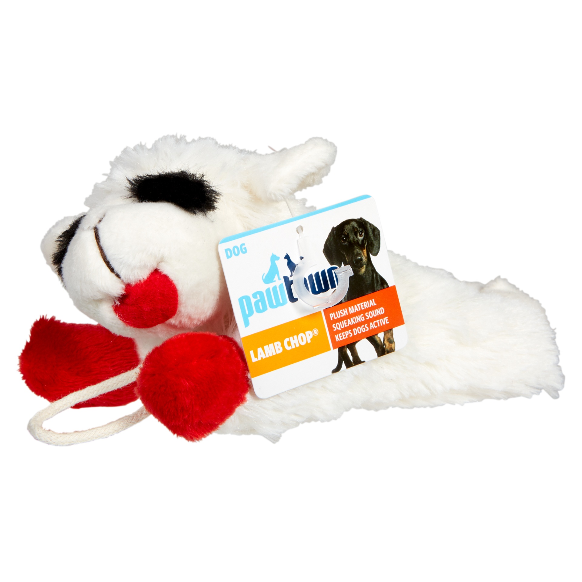 slide 1 of 3, Pawtown Paw Town Lamb Chop Dog Toy, Small, 1 ct