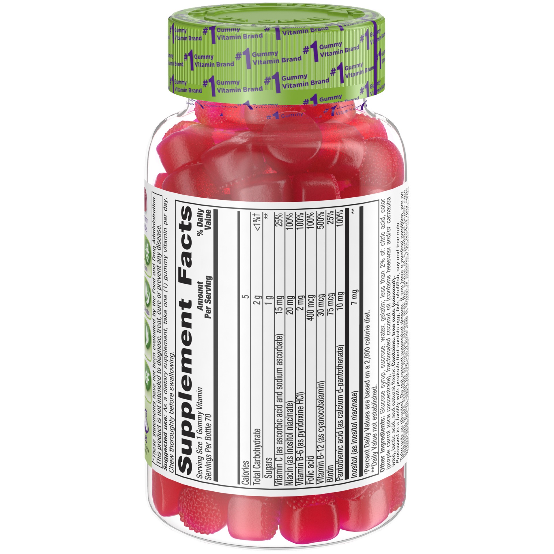 slide 4 of 4, Vitafusion Strawberry Flavor B Complex Gummies, 70 ct