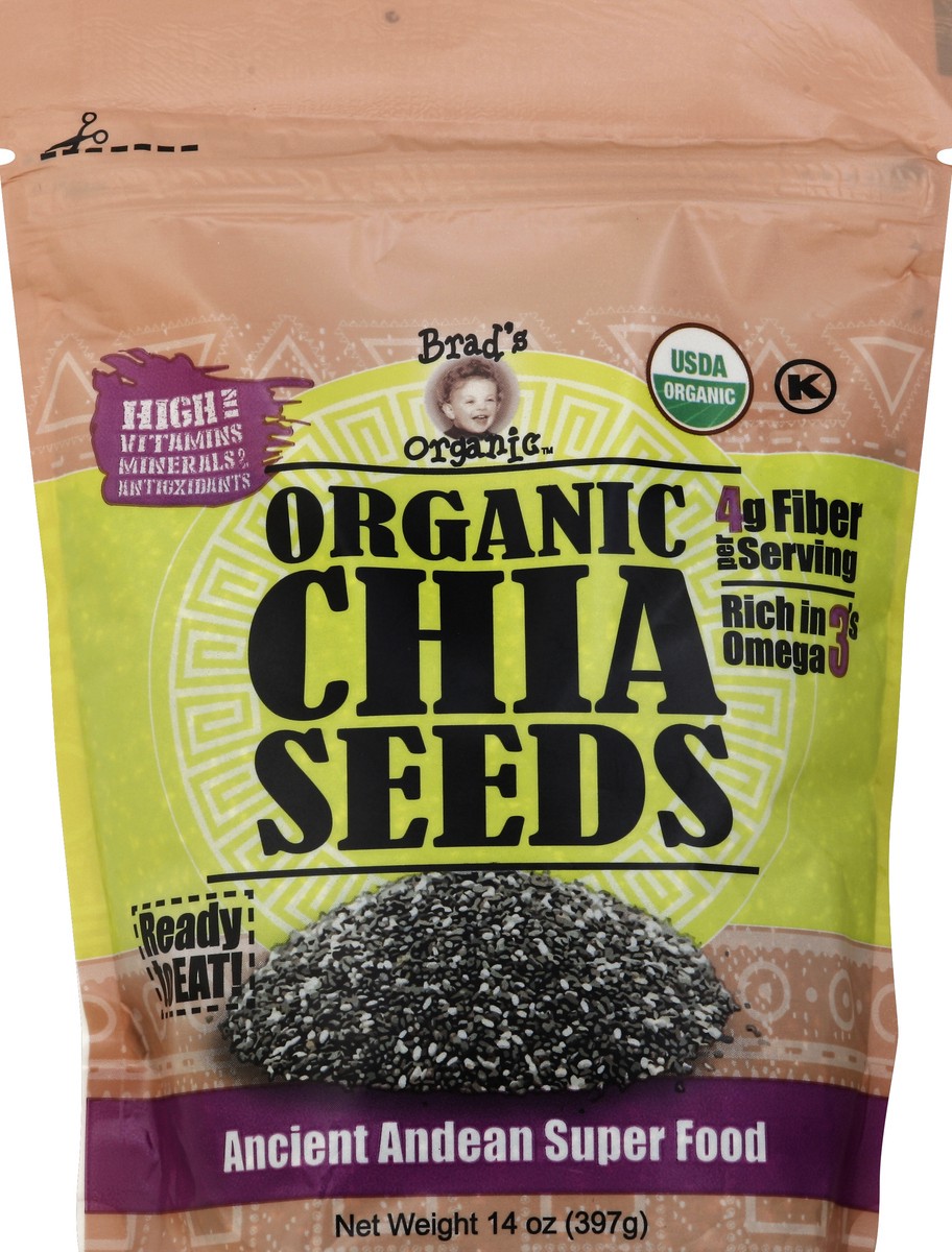 slide 2 of 2, Brad's Organic Chia Seeds 14 oz, 14 oz