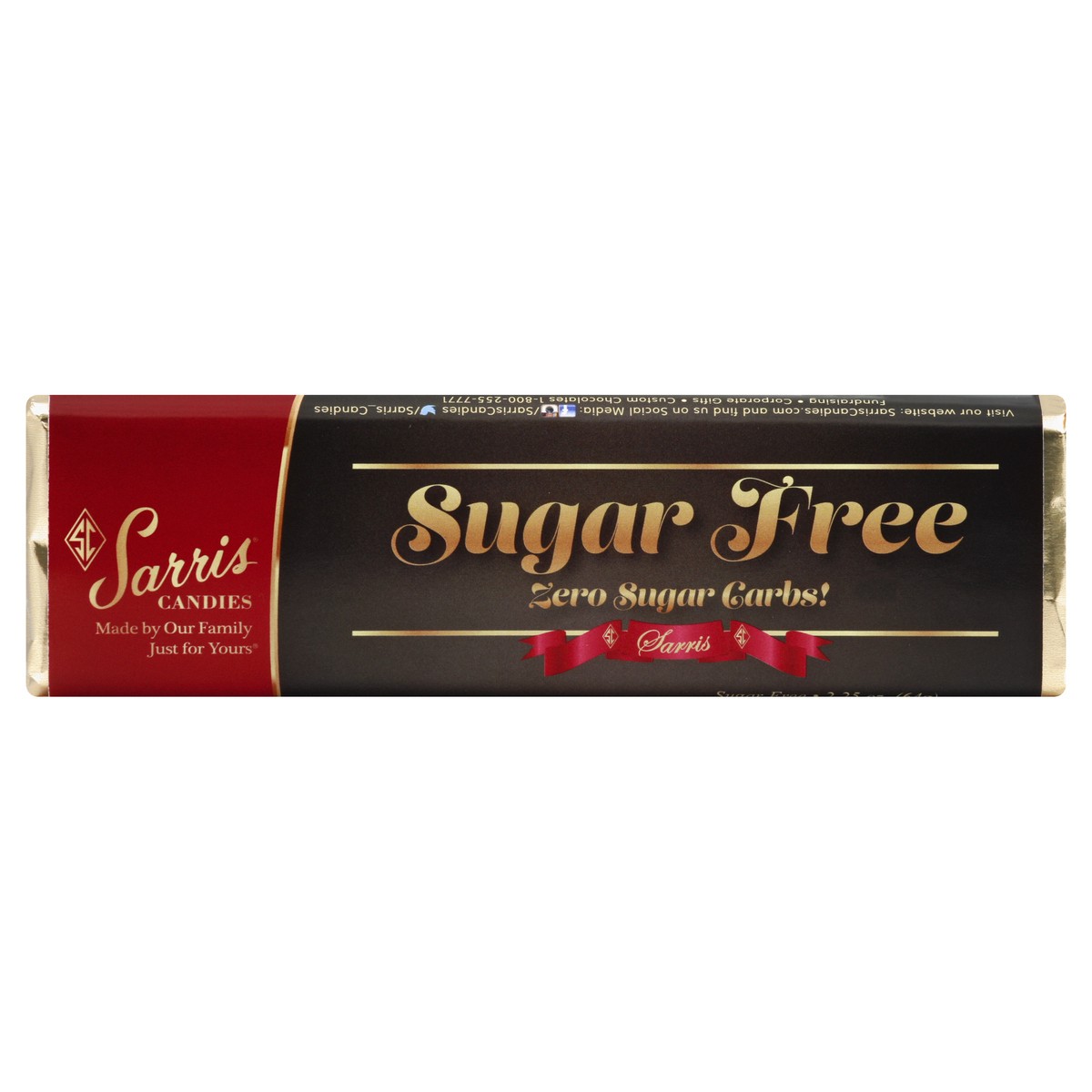 slide 2 of 6, SARRIS CANDIES Sugar Free Plain Bar, 2.25 oz