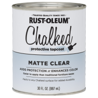 slide 5 of 29, Rust-Oleum Chalked Ultra Matte Paint 287722, Quart, Clear Matte Topcoat, 1 ct