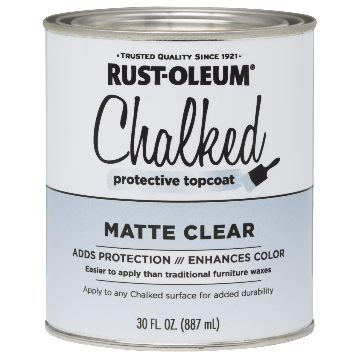 slide 20 of 29, Rust-Oleum Chalked Ultra Matte Paint 287722, Quart, Clear Matte Topcoat, 1 ct