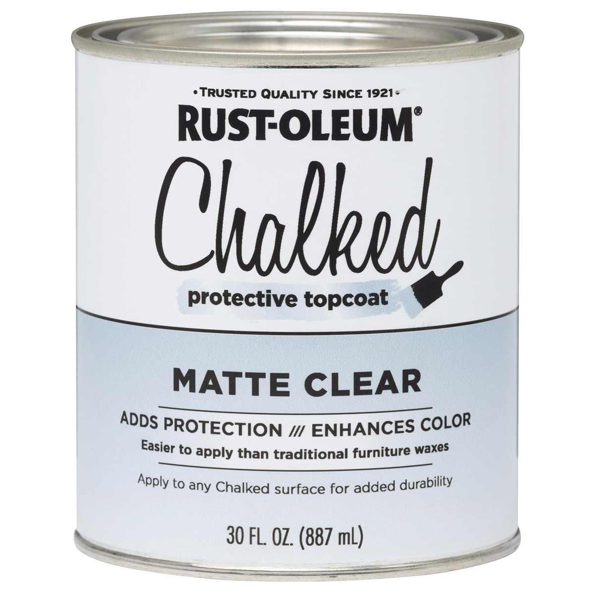 slide 1 of 1, Rust-Oleum Chalked Ultra Matte Paint 287722, Quart, Clear Matte Topcoat, 1 ct