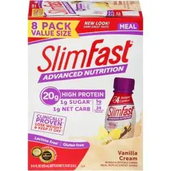 SlimFast High Protein Vanilla Cream Meal Replacement Shake 8 - 11 fl oz Bottles