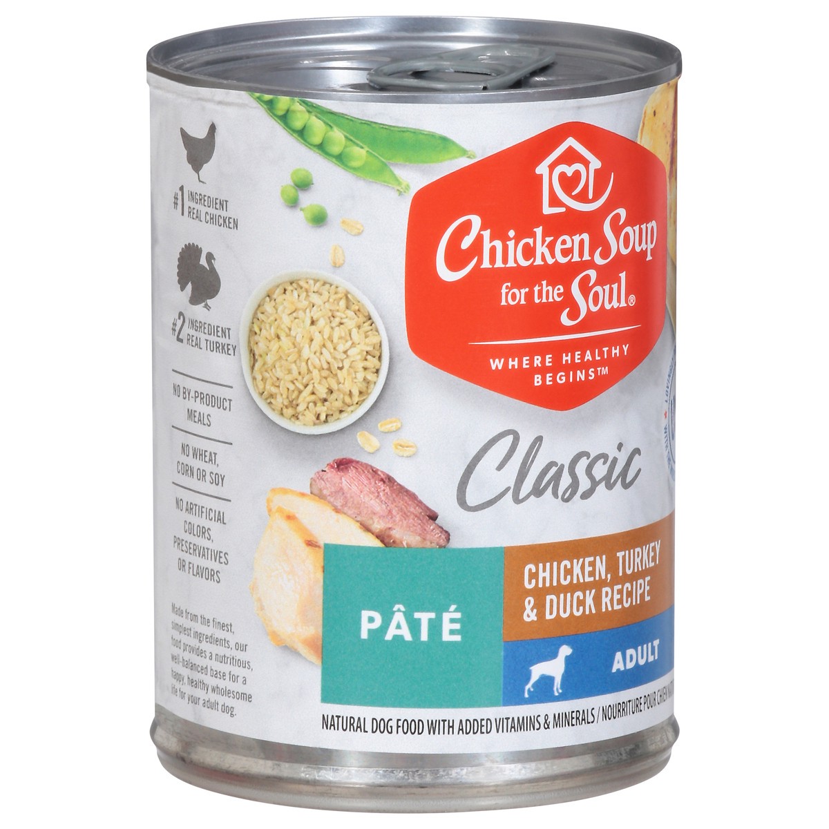 slide 9 of 10, Chicken Soup For The Soul Adult Pate Classic Chicken, Turkey & Duck Recipe Dog Food 13 oz, 13 oz